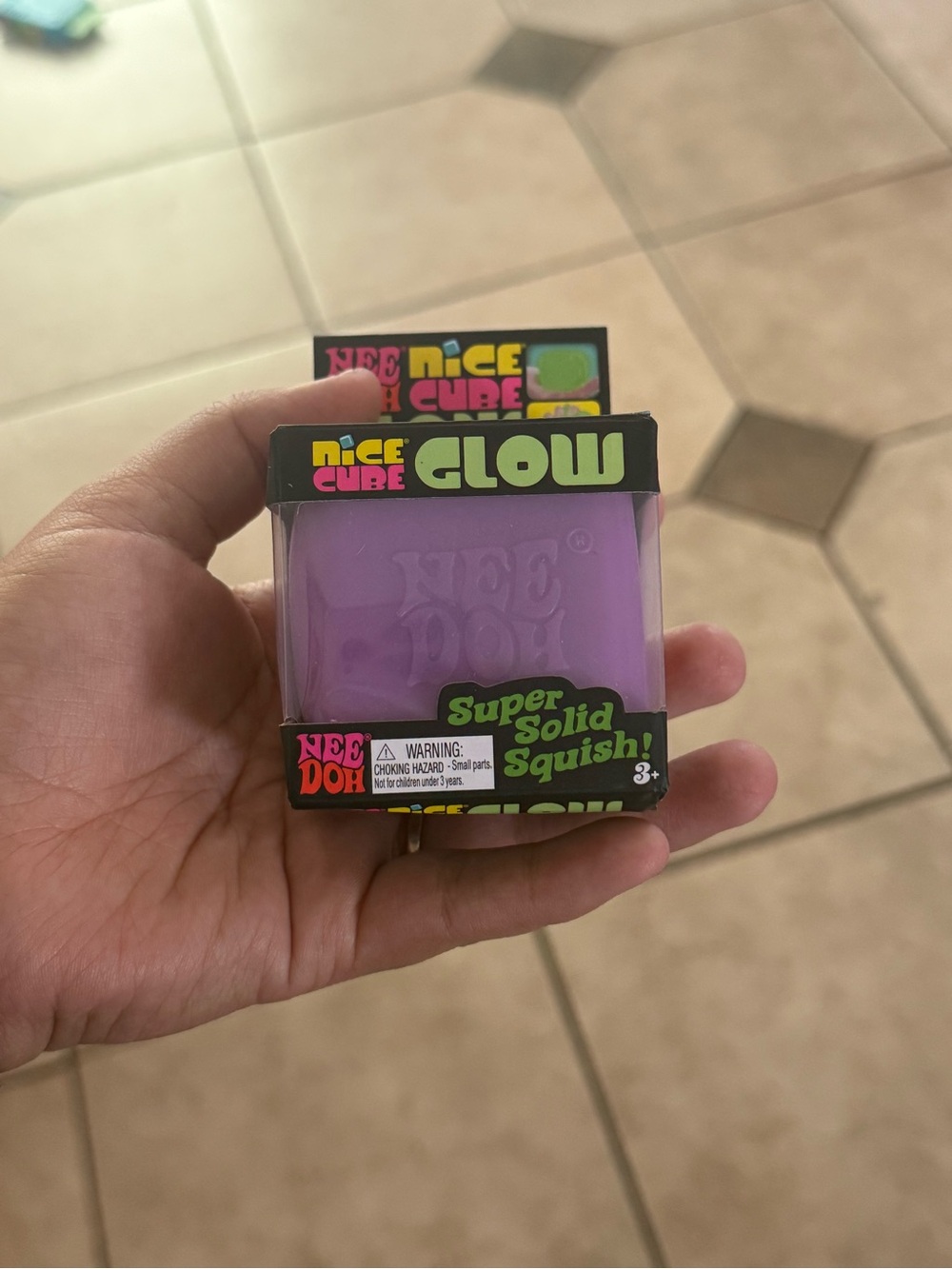 NeeDoh Nice Cube Glow Super Solid Squish - Purple